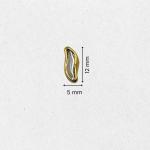 S- Shape Kundan Mirror Stones - 12x5mm