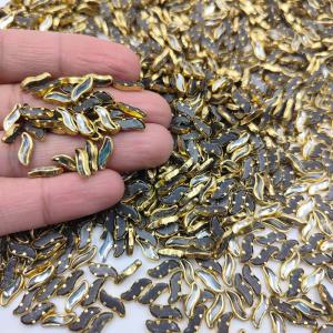 S- Shape Kundan Mirror Stones - 12x5mm