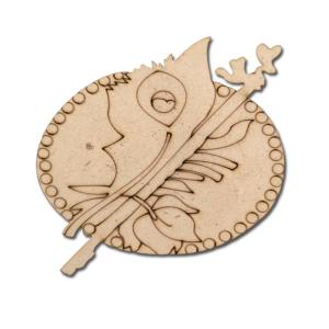 Pre Marked MDF Cutout Brooch