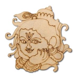 Pre Marked MDF Cutout Krishna Face