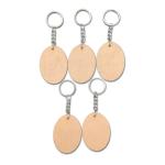 MDF Keychain Base Oval Set of 5