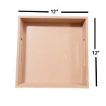 Set of 3 Square MDF Trays | MDF Tray for Decoupage Artists | Wooden Trays | 12*12, 10*10, 8*8 Height 2 Inch each
