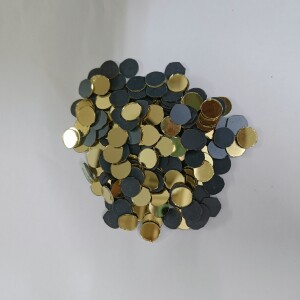 Glass Mirror- Round- Golden- 12MM