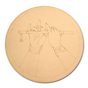 Pre Marked Krishna Hand With Flute