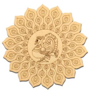 Pre-Marked Peacock Feather with Annam
