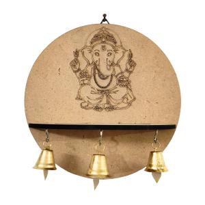 Premarked Wall Mount Base Ganesha design with bells